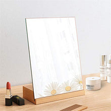 Specchio da tavolo per toeletta Rettangolo trucco dello specchio, legno solido Base portatile dello specchio di bellezza ad alta definizione verticale Dressing Table Specchio Specchio per il trucco de