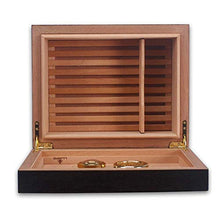 L.BAN Humidor patinato Opaco Humidor in Legno di Cedro Spagnolo Mobile per sigari Atmosfera Classica Piccola
