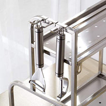 LYM &ripiano di stoccaggio Stendibiancheria da Cucina, Scaffale for Ripiani in Acciaio Inossidabile Organizzatore for condimento for Cucina Domestica - 3 Strati Scaffale di Finitura