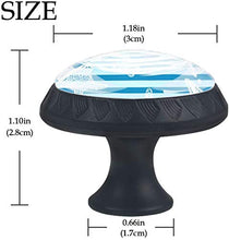 Sea Star Fish a strisce blu Pomelli per Porta Set di 4 Pomelli per Mobili Manopole per Cassetti Cucina Armadio Vetro
