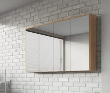 Badplaats B.V. Armadietto a Specchio Cuba 120 x 72 cm Rovere - Specchio armadietto Bagno