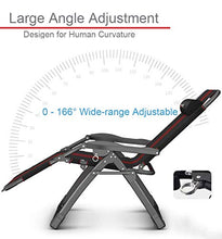 AI LI WEI SHUAIIJUAN Sedia per Il Tempo Libero Domestico Folding Prato sedie a Sdraio Sedia a Sdraio Poltrone piegante di Campeggio della Zero Gravity Lounger con Black Cuscino Max.200kg