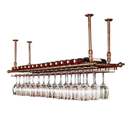 Parete attaccatura del Supporto di Bottiglia del Vino, Metallo, Ferro Wine Glass Rack Calice Calici Rack, Altezza Regolabile, Soffitto Wine Rack 60/80/100/120 Centimetri (Size : 60 * 30cm)