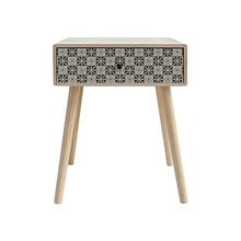 Rebecca Mobili Comodino 1 cassetto, tavolino da Divano Moderno, Legno, Marrone Chiaro Grigio, Soggiorno Camera da Letto - Misure: 57 x 45 x 30 cm (HxLxP) - Art. RE6117