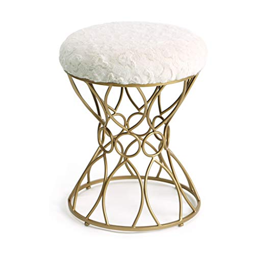 Mobili per la casa e Giardino Sgabello per Trucco moda丨Sgabello per Vestire ottomano丨Poggiapiedi Imbottito Rotondo per Soggiorno Camera da Letto Coffee Shop-39x49cm Ottomani da Cucina (Colore : C)