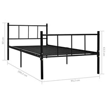 SKM Giroletto Nero in Metallo 90x200 cm (11.55kg)