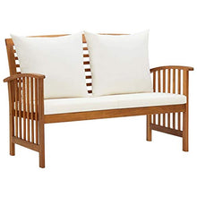 Tidyard 2 pz Set Divani da Giardino con Cuscini in Legno Massello di Acacia,Set Divano Esterno,Salotto da Giardino