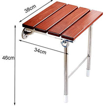 AGWa Folding Bath | Doccia Sedia | Montaggio a parete | Soild legno pieghevole Sedile Sedia | Bagno Sgabello, scarpe da banco e Resto Sgabello