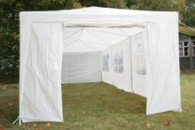 Tendone Gazebo da Festa con Pareti Laterali 3m x 9m. Tettoia Impermeabile 120g e Telaio in Acciaio con Rivestimento a Polvere