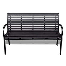 vidaXL Panca da Giardino con Telaio Nera in Acciaio Sedia Panchina da Esterno