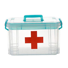 MYHZH Portable Medicina Box, Supporto Medicina Plastica Family Organizer Emergenza Storage Box Kit, 32,3 x 23,5 x 18,5 Centimetri