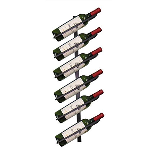 Portabottiglie da Vino in Ferro Art 6 Porta Bottiglie da Vino a Parete Portabottiglie da Parete retrò per Bar e casa