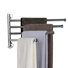 Yizhet Porta-Asciugaman Montata Muro Rastrelliera Acciaio Inossidabile Bagno Girevole Porta-Salviette Cucina Porta-Asciugamani Oscillante a 4 Braccia