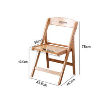 Chair QL Sedia Pieghevole Spessa, Sedia da Pranzo Nordica in Legno Massello con Schienale, Semplice Sedia Portatile per Computer da Ufficio