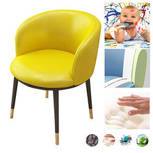 Sedie da Pranzo in PU -Sedia da Cucina per Il Tempo Libero 45cm,Imbottita, Staffa in Metallo può Supportare 150 kg, Toeletta Sedia da Ufficio Moderna Sgabello da Bar(Grigio Chiaro)