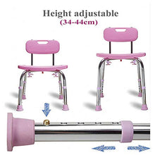 Sgabello da bagno medico Anziani Bambini incinti Disabili Cassaforte Anti-caduta Vasca da bagno Doccia Schienale Sedia Panca da campeggio Seggiolino Ottomano-Sedia rosa