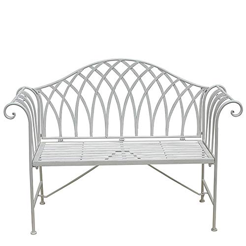 household products Panchina Doppia in Metallo per Esterni, Panchina retrò da Giardino, Panchina per Veranda in Ferro Battuto Pieghevole per Mobili da Esterno, Adatta per Prato, Balcone, Terrazza