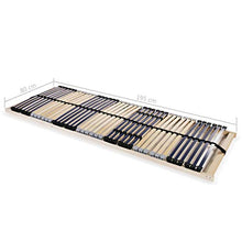 vidaXL Legno Faggio Rete a Doghe 7 Zone 42 Doghe 80x200cm Telaio Giroletto