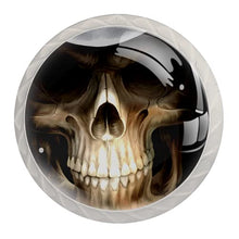 Maniglie per cassetti Manopole per cassetti Manopole rotonde Confezione da 4 per armadietto, cassetti, cassettiere, cassettiere ecc - Caps Skull