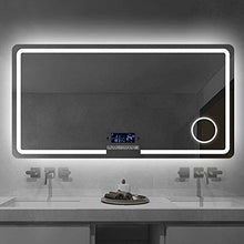 SHU XIN LED Smart Bagno Touch Screen Luce Specchio HD Bagno Specchio Bagno 5MM Senza Rame Argento Specchio Funzione antiappannamento di Sicurezza antideflagrante