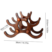 WUYANJUN Household Creative 6 Bottiglie di portabottiglie in Legno Massiccio, Materiale in Legno Massiccio-Resistente-Facile da smontare, Adatto per posizionare Vino Rosso, Decorazione Domestica.
