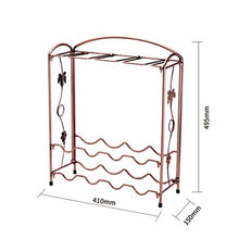 HTDZDX Staccabile Wine Rack Rack Ferro Battuto Vino E Porta Bicchiere di Vino Bicchiere di Vino Rosso Cremagliera del Vino Wine Rack Casa Accessori