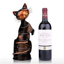Design Penzoloni Statua Espositore Portabottiglie A Forma Di Gatto Scaffale Per Vino Figurine in Metallo Pratico Figurine Cremagliera Per Bottiglia Di Vino Office Home Decor Portabottiglie