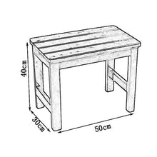 Accessori da bagno - Di legno solido impermeabile antisdrucciolevoli di sicurezza forte e durevole Scarpe Bath Chair Footbath Modificare Sgabello anziani / disabili / incinta max.250kg (50 * 30 * 40cm