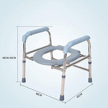 LYP Sedia Comoda per Anziani Commode Sedia - Doccia Sgabello - Sedili Shelf - 6 Altezza Regolabile (Color : O-Shaped Seat Plate)