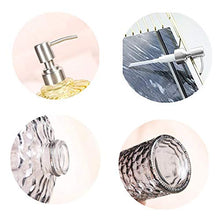 FTTKGRL Dispenser Sapone Realizzato in Vetro,Dispenser di Sapone per Mani con Pompa in Acciaio Inox,Dispenser di Sapone per Bagno, Toilet o Cucina (Grigio Scuro)