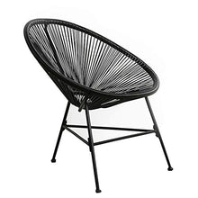 WNN-URG Sedia da Salotto/Grande Sedia a Sdraio da Interno/Esterna/Sedia Esterna/per Bistro/a terrazza URG (Color : Black Chair {One})