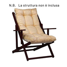 TECNOWEB Cuscino Imbottito per Poltrona Sdraio Relax (115x55x12cm) - 100% Made in Italy - Ricambio Ideale per Interni ed Esterni (Giardini, Cortili, terrazzi) - Disponibili Diversi Colori