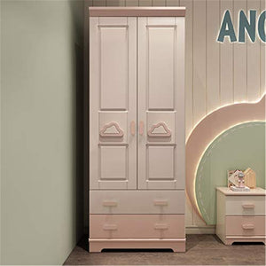 LiChaoWen Armadio per Bambini Semplice Appartamento Piccolo Moderno Appartamento Semplice Guardaroba casa Camera da Letto Armadio Armadio Armadi Camera da Letto (Colore : Pink2, Size : 200x62.7x80cm)
