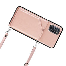 Lanyard - Custodia per carte di credito Oppo A52 / A72 / A92, colore: Oro rosa