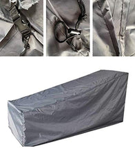 mychoose copertura per sdraio da giardino per esterni, tessuto Oxford 210D impermeabile in rattan, protezione per tutte le condizioni atmosferiche, 208 x 76 x 41/79 cm (grigio)