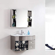 Armadietti a specchio Specchio Governo Acciaio Inossidabile Bagno Locker Angolo Specchio del Bagno Gabinetto Camera Dressing Table Specchio Box Specchio Quadrato Gabinetto