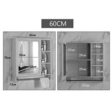 Wubing Specchio armadietto Bagno Specchio armadietto 60-90cm Spazio Armadio Specchio in Alluminio a Muro Bagno Specchio Bagno con mensola WC a Muro (Color : C, Size : 60 * 13 * 70CM)