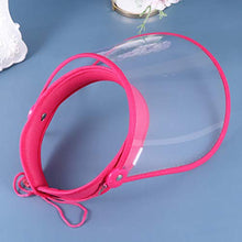 Garneck 2pcs Reusable Safety Face Shield Protective Sheild Windproof Dustproof Full Face Cover Hat Rosy