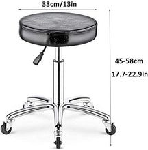 Sgabello ergonomico a sella con motivo gatto Gentleman Sedile in pelle sintetica PU, Sgabello con alzata a gas con ruote, Sedia meccanica
