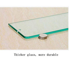 Storage Mensole da Bagno a Parete, ripiano in Vetro Elegante e Resistente alla Sicurezza, mensole da Bagno a Parete, portaoggetti per Doccia a Parete per Foratura per Cucina in Bagno (3 Livelli)