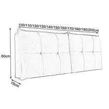 WENZHE Cuscino Testiera Letto Cuscini Lettura Capezzale, Schienale Custodia Morbida Non Crolla Lavabile, Usato per Sala Hotel, 11 Dimensioni (Color : A-Beige, Size : 180x60x10cm)