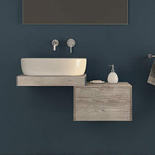 Bagno Italia Mensola porta lavabo cm 60 per arredo bagno bianco, pino sbiancato o rovere tabacco anche in altre misure e con cassettiera I