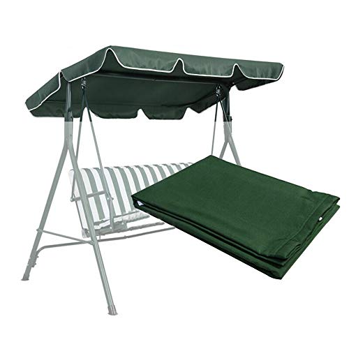 ZXD Copertura for Dondolo da Giardino, 2-3 Posti Patio del Giardino Copertura di Ricambio for Dondolo Taglie Multiple Parasole Anti-UV for Esterno (Color : Dark Green 1)