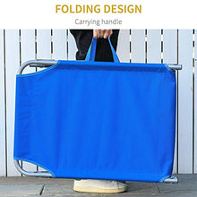 giordano shop Lettino Prendisole Pieghevole da Giardino 58x139x35,5 cm in Acciaio e Tessuto Oxford Blu