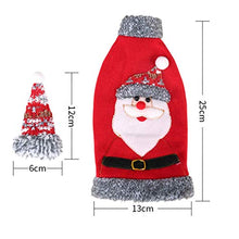 UPKOCH Bottiglia di Vino Copre Bicchiere di Vino di Natale Babbo Natale Cappello di Pupazzo di Neve Vestiti per la Cucina del Partito casa Regalo Favore Maglione Decorativo 4 Pezzi