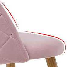 OFCASA Sedie sedie sala da pranzo Set da 2 in morbido velluto sedie schienale con gambe in metallo per sala da pranzo soggiorno ufficio mobili moderni hotel ristorante sedie(Rose)