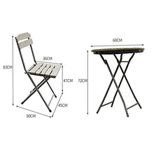Set 3 Pezzi Pieghevoli Sedie E Tavolo da Giardino, Materiale Spesso Tavolino con Sedie da Giardino Pieghevoli, Giardino/Balcone/Pub/Bar,Grigio