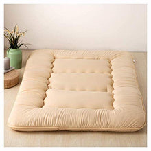 Morbido Coprimaterasso Con Imbottitura in Microfibra-poliestere Cuscino Top Materassino Ottimo Per Gli Ospiti, Materassino Pieghevole Futon Tatami,Camel-150 x 200 cm