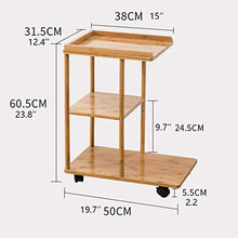 Comodini Nordic Mini Comodino Moderno Tavolino di Soggiorno Fine Tabelle da Letto di bambù con carrucola Comodino Creativo Comodini Letto (Color : B)