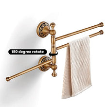 Weare Home, Portasciugamani da parete in ottone anticato con 3 bracci, in stile retrò anticato, in bronzo antico, rifinito in ottone, montaggio a parete, Ottone, Antik Bronze, 3 Arm